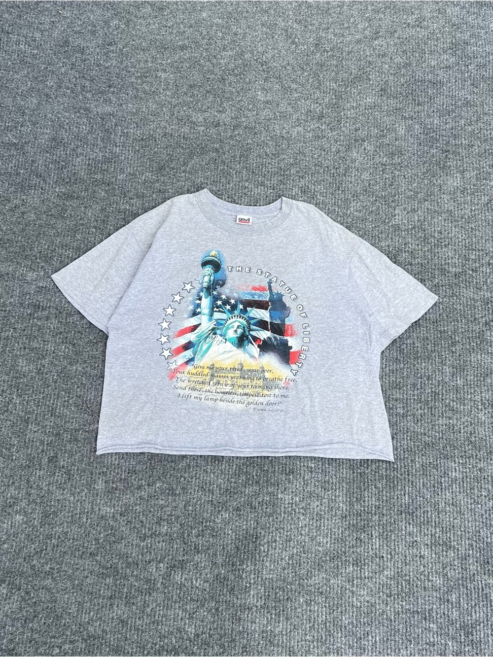 Vintage 90s Statue Of Liberty Crop Top